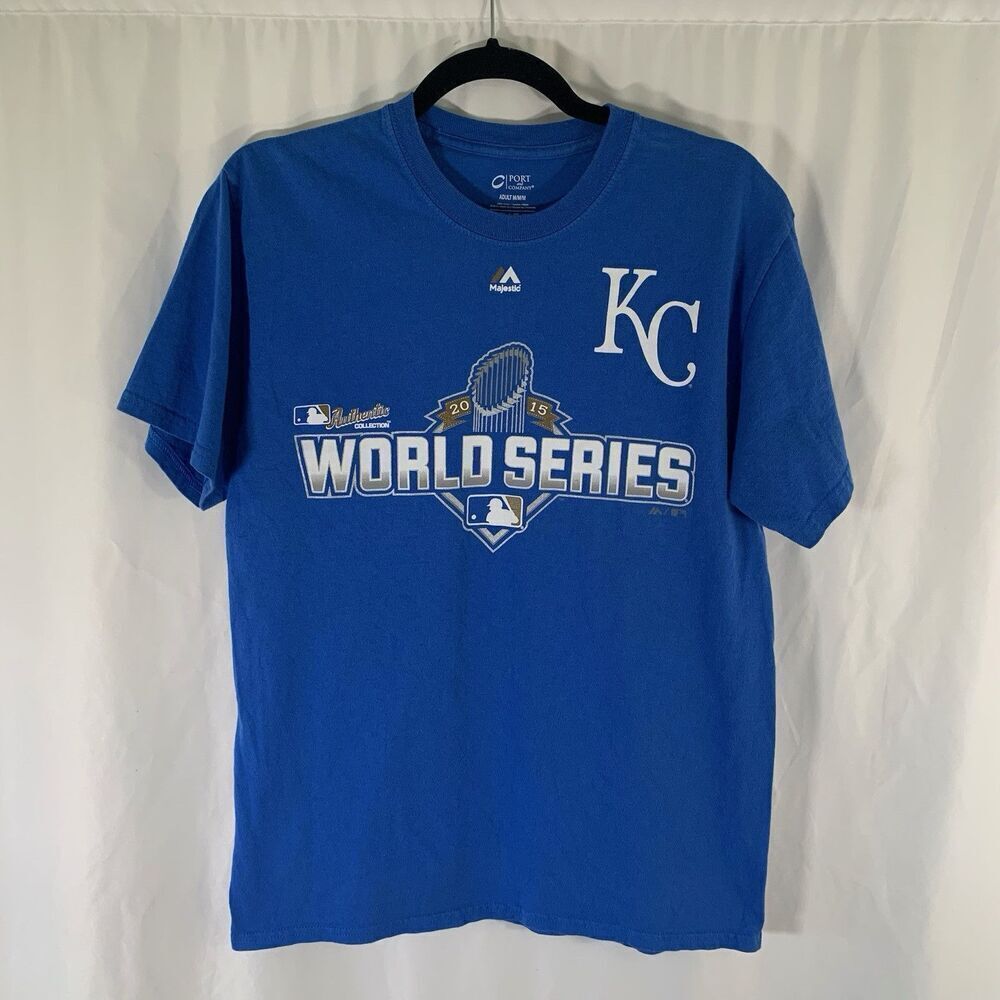 Kansas City Royals 2015 World Series Champs Men's Medium Blue Short Sleeve